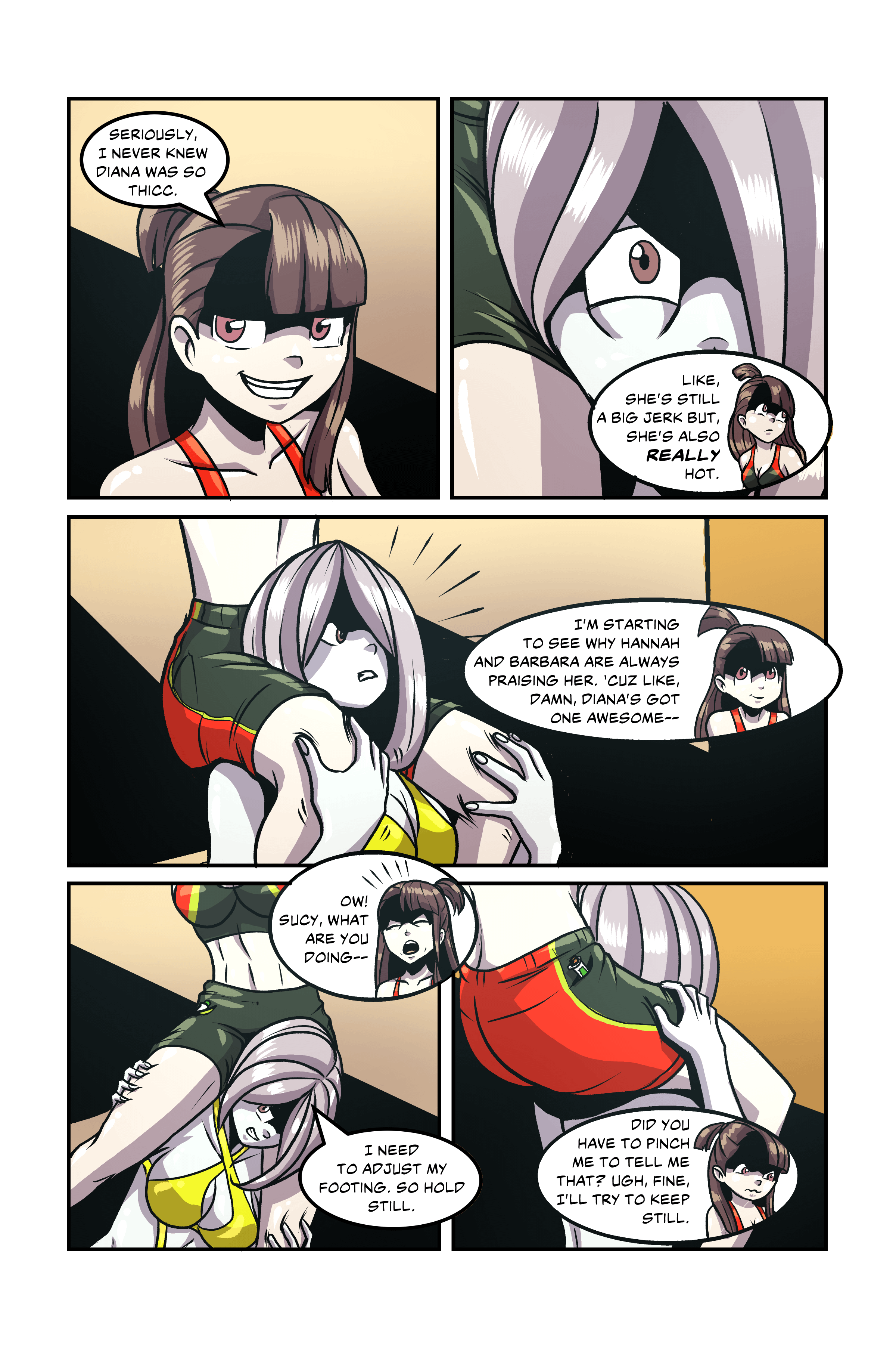 Akko Kagari, Sucy Manbavaran, Diana Cavendish and the blue team in LWA: Bathroom Incident Pages 50-69(RamenSquad) [Little Witch Academia] - RamenSquad