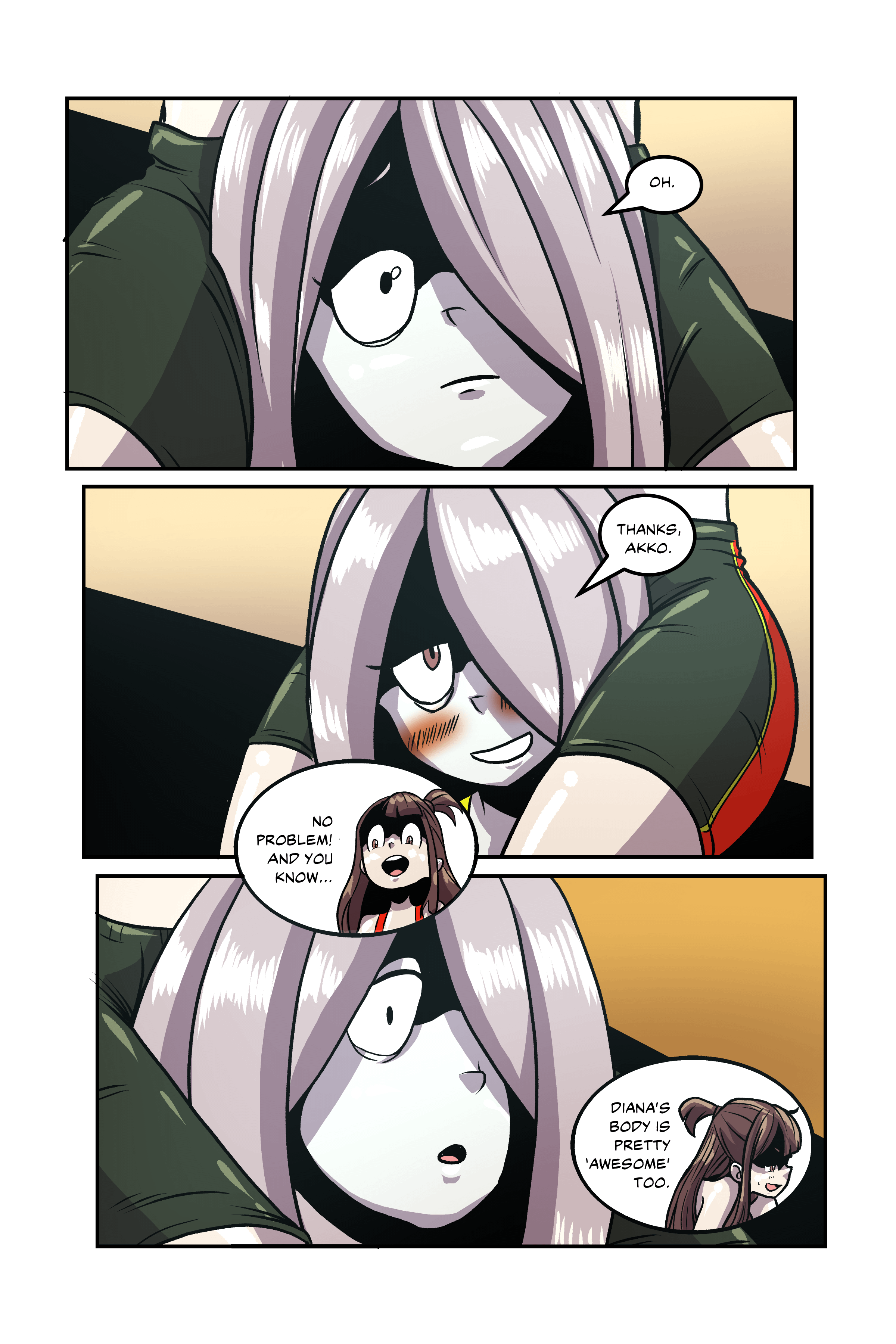 Akko Kagari, Sucy Manbavaran, Diana Cavendish and the blue team in LWA: Bathroom Incident Pages 50-69(RamenSquad) [Little Witch Academia] - RamenSquad