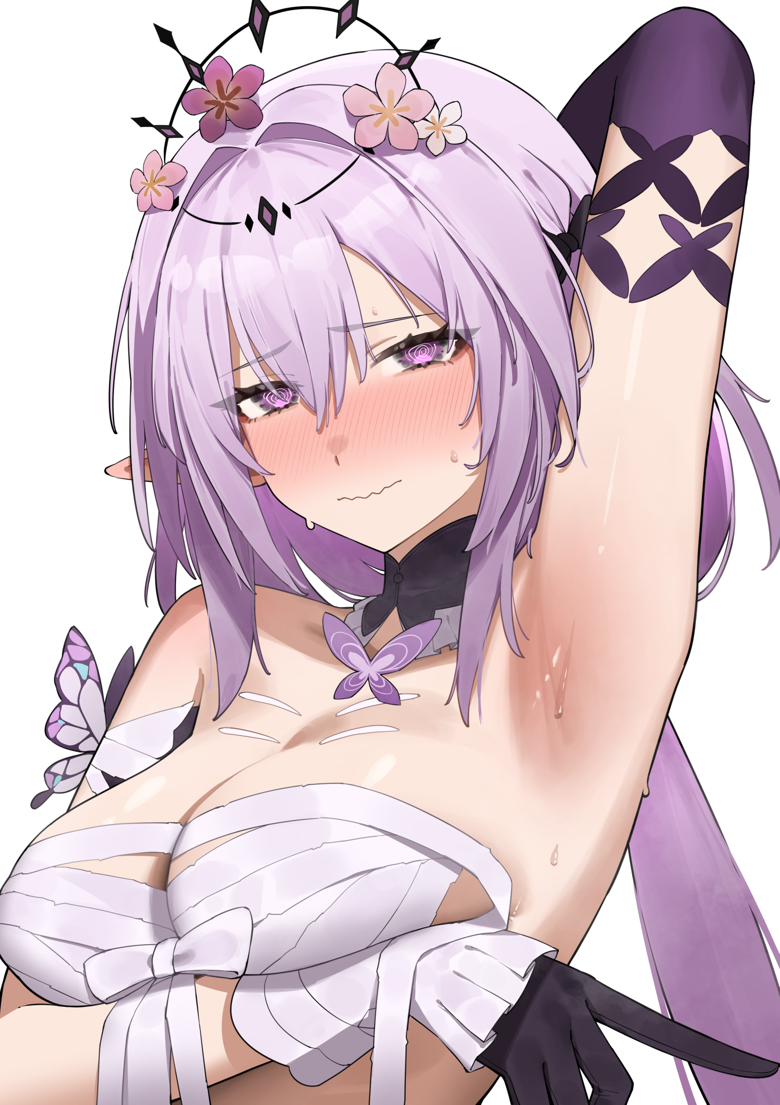 Castorice showing her smooth armpit (EmbarrassedHentai Anime GIF)