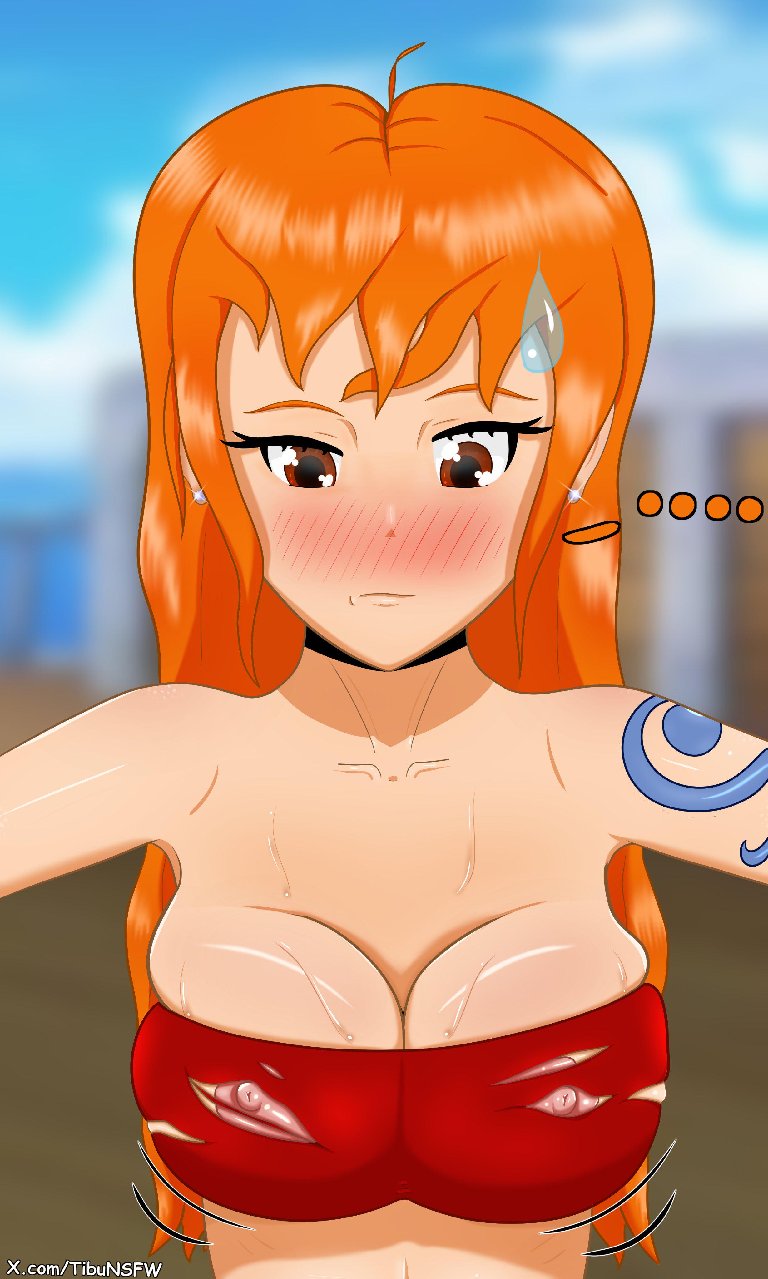 Nami's top ripping apart (Tibu) - Tibu