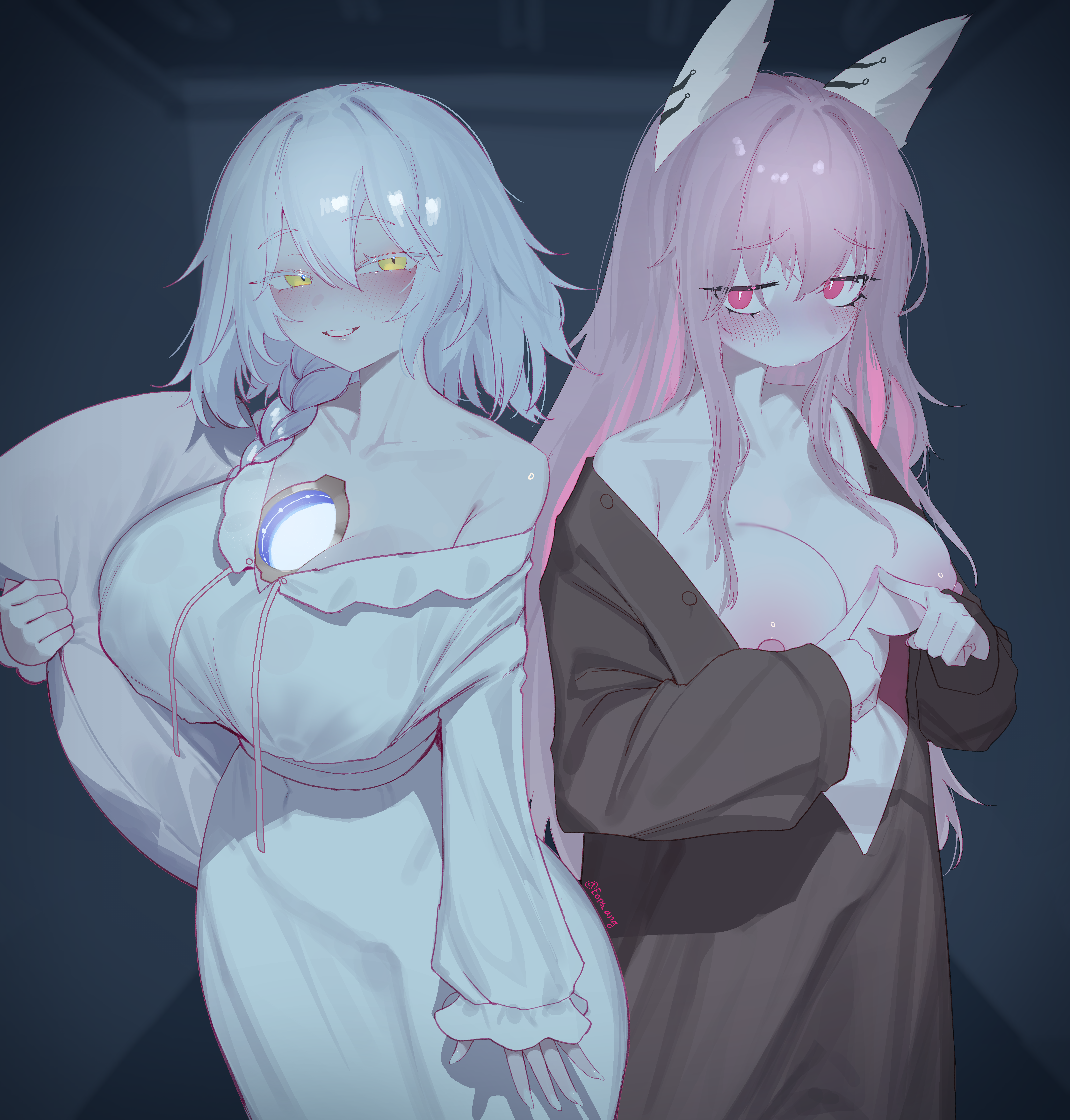 They would like to sleep together (EmbarrassedHentai Anime GIF)
