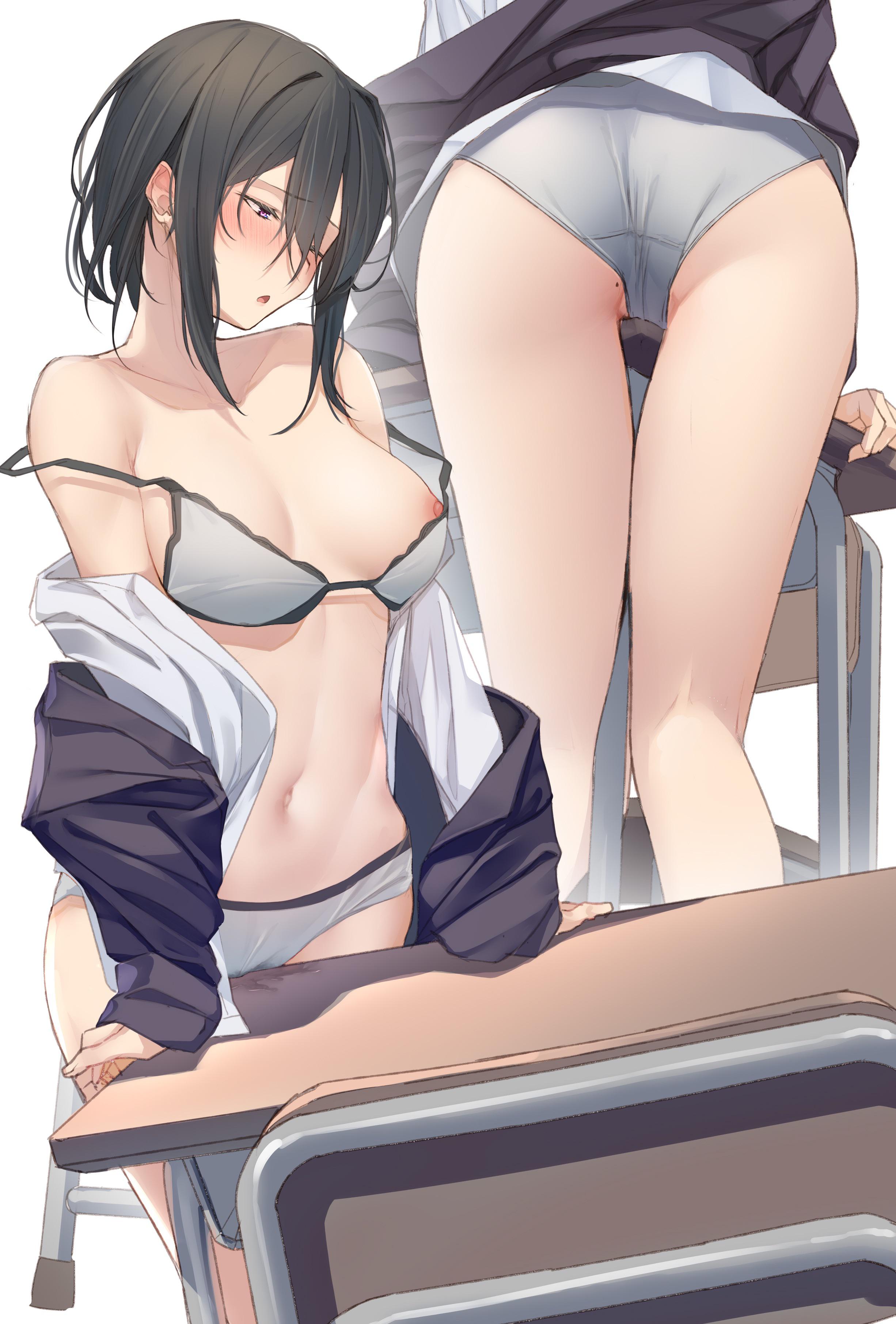 I cannot wait any longer… (MasturbationHentai Anime GIF)