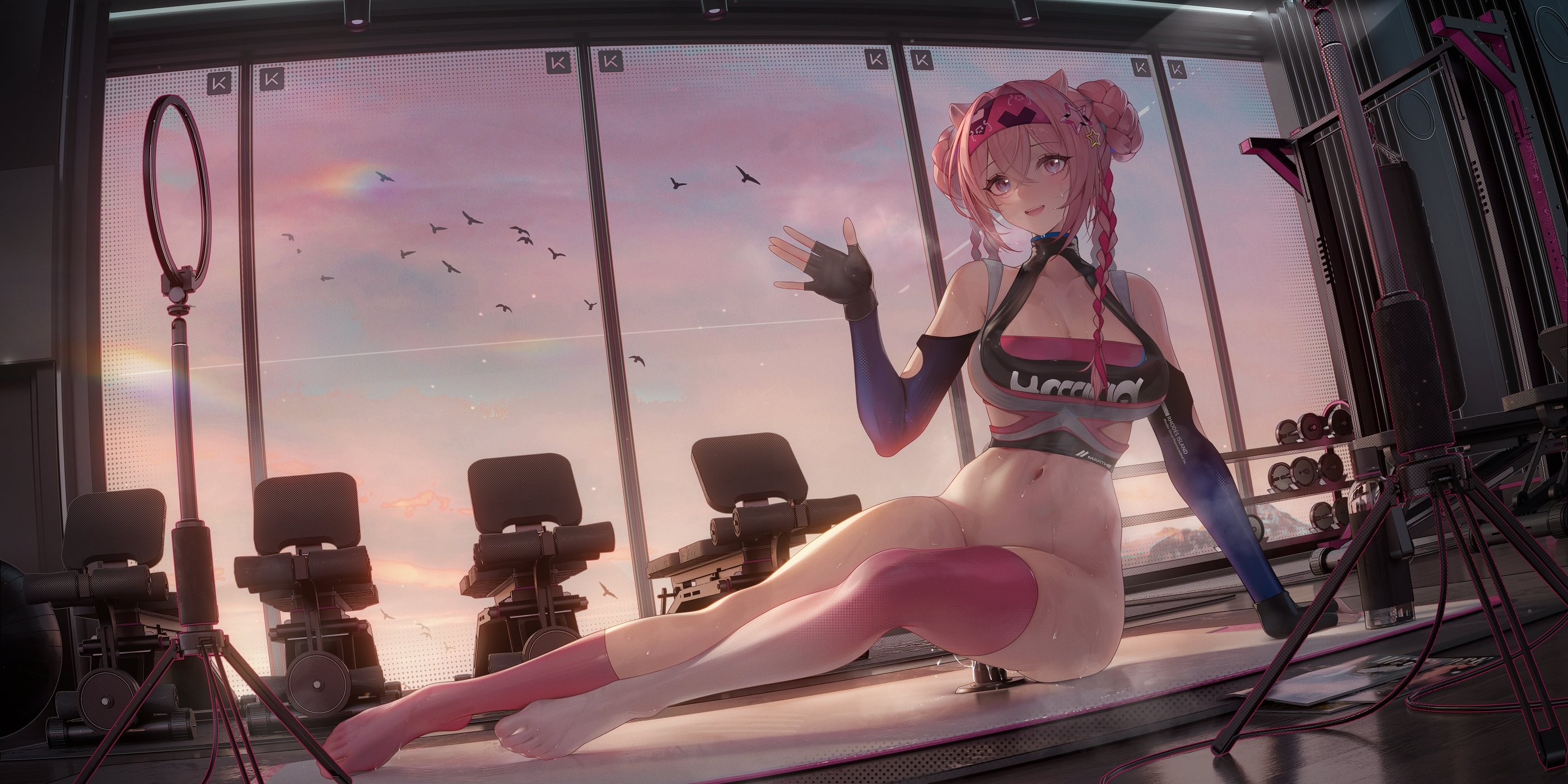 Enjoying her masturbation routine (MasturbationHentai Anime GIF)