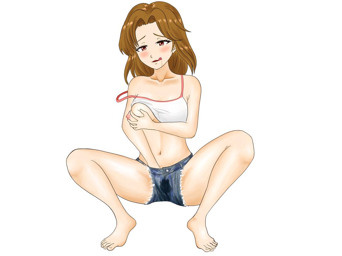 Squatting while masturbating (MasturbationHentai Anime GIF)