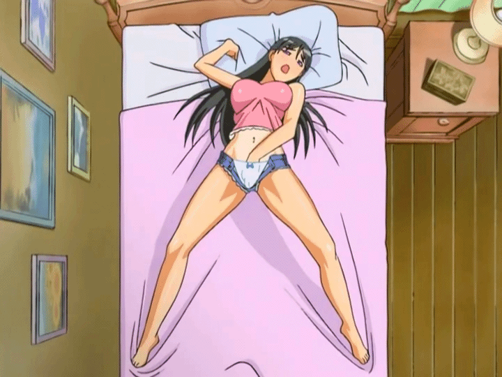 Nobody's in the house to interrupt her (MasturbationHentai Anime GIF)