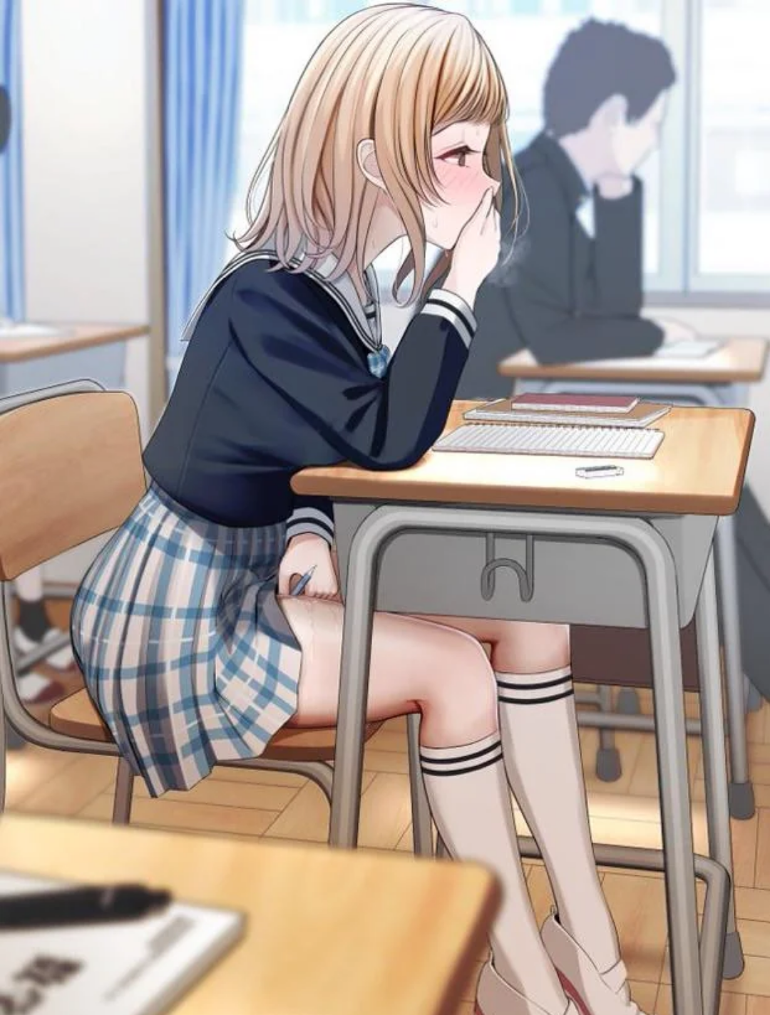 School is so boring (MasturbationHentai Anime GIF)