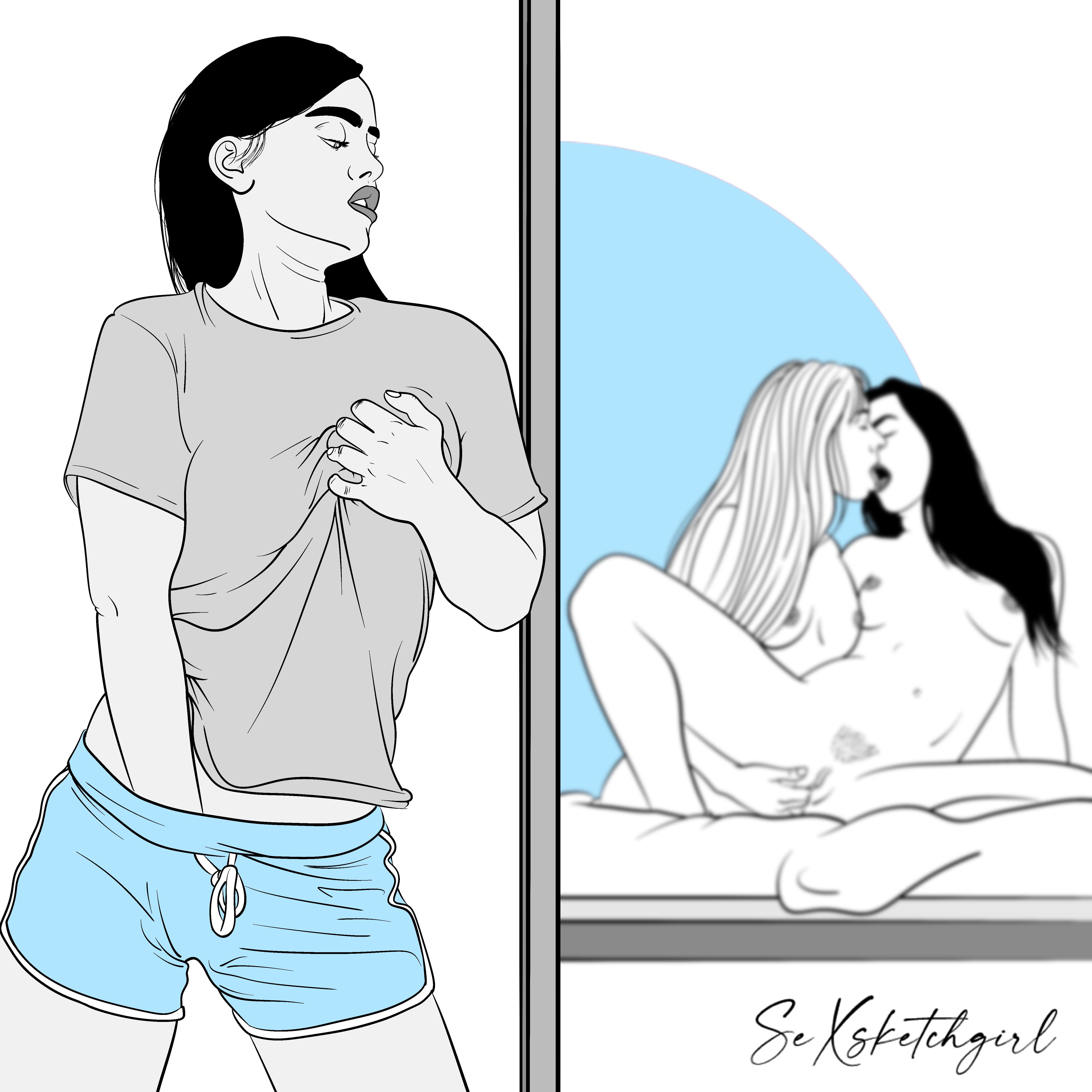 Peeping (by Sexsketchgirl) - by Sexsketchgirl