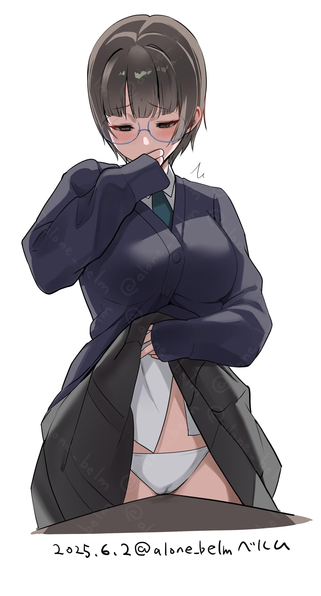 Its always the shy ones (MasturbationHentai Anime GIF)