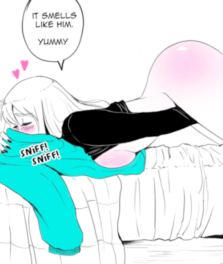 Smells like addiction (MasturbationHentai Anime GIF)