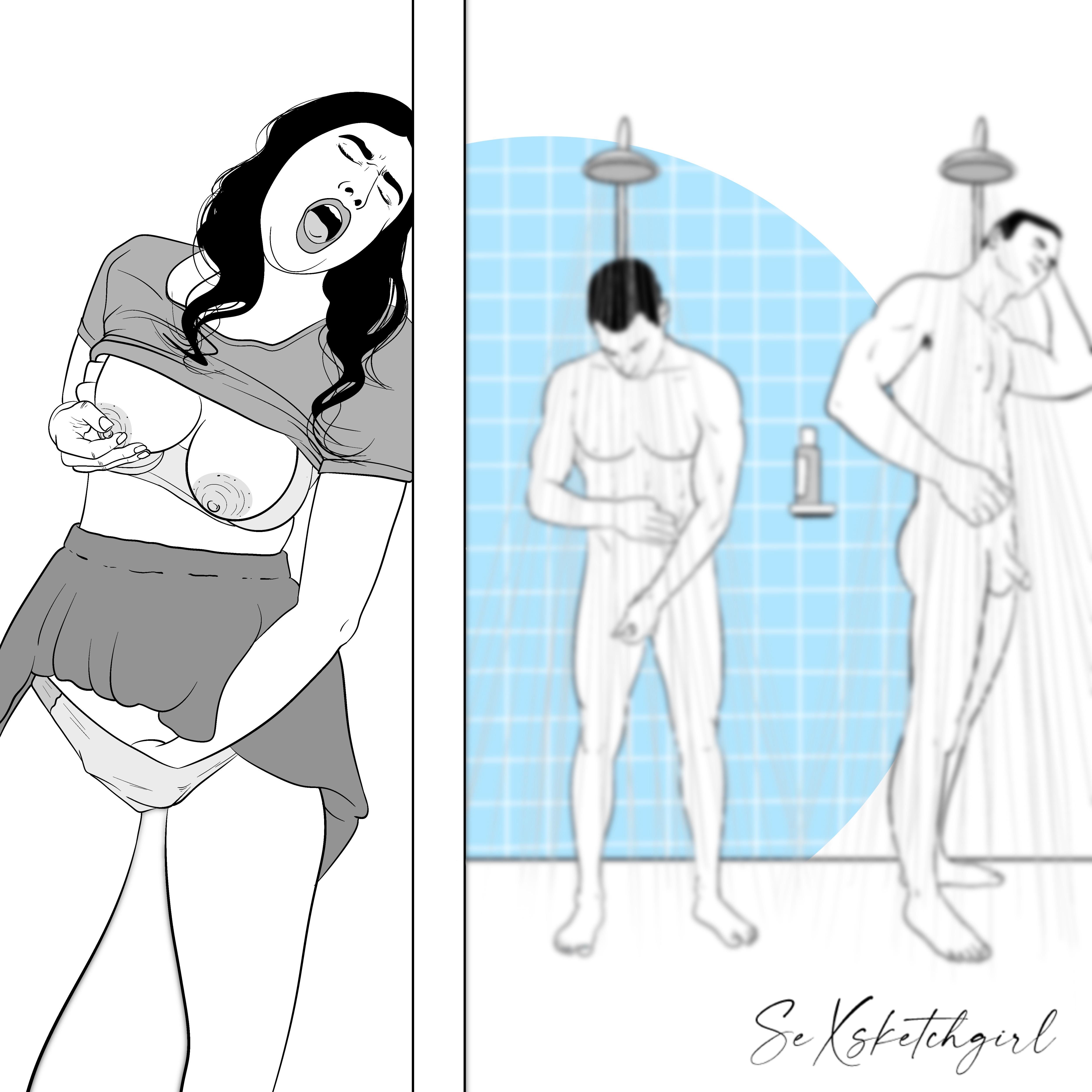 Wrong shower (by Sexsketchgirl) - by Sexsketchgirl