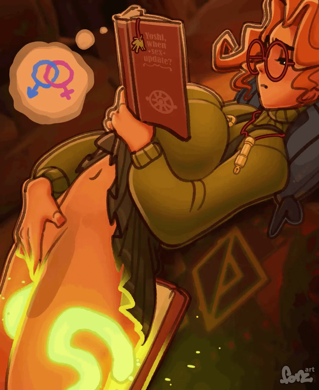 I wish magic was real so i could summon tentacles to fuck me all night long :3 (MasturbationHentai Anime GIF)
