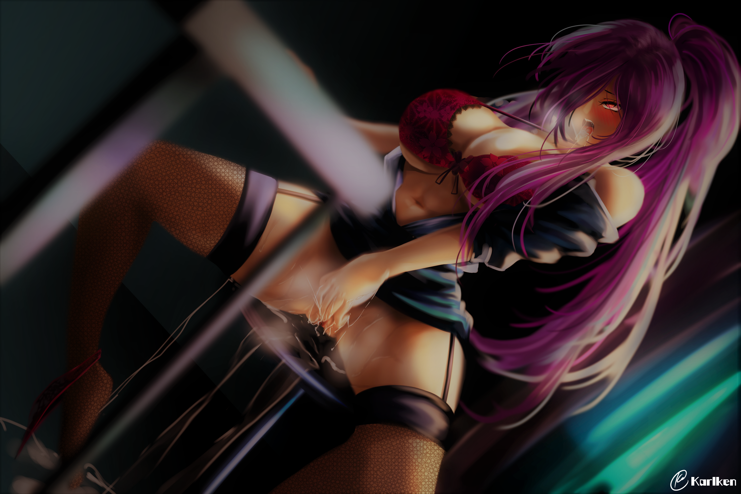 Squirt in a dark room (MasturbationHentai Anime GIF)