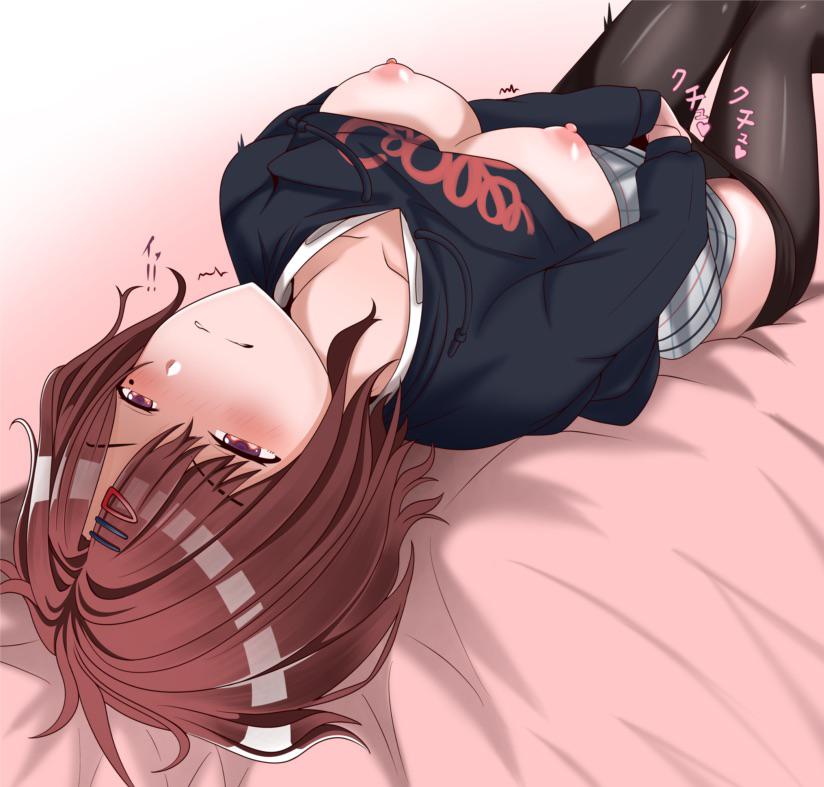 Thinking about senpai (MasturbationHentai Anime GIF)