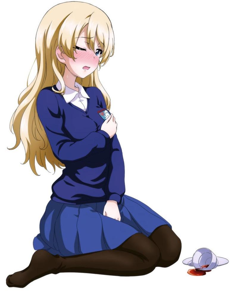 A blond beauty touching herself (MasturbationHentai Anime GIF)