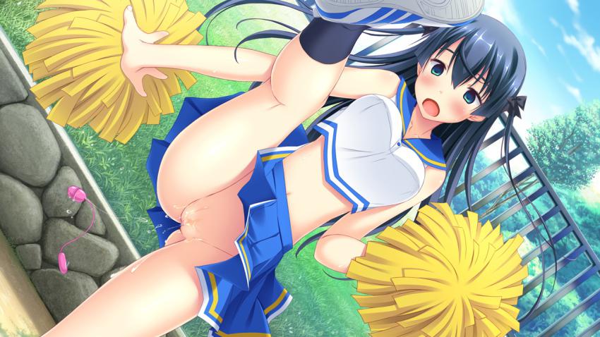 She wanted to make a good first impression on the cheer team (MasturbationHentai Anime GIF)
