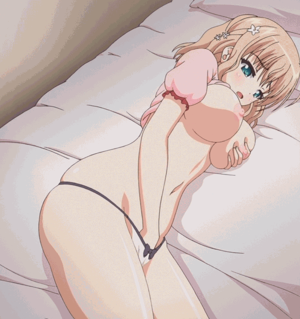What you'll see if you come in my room without knocking first (MasturbationHentai Anime GIF)