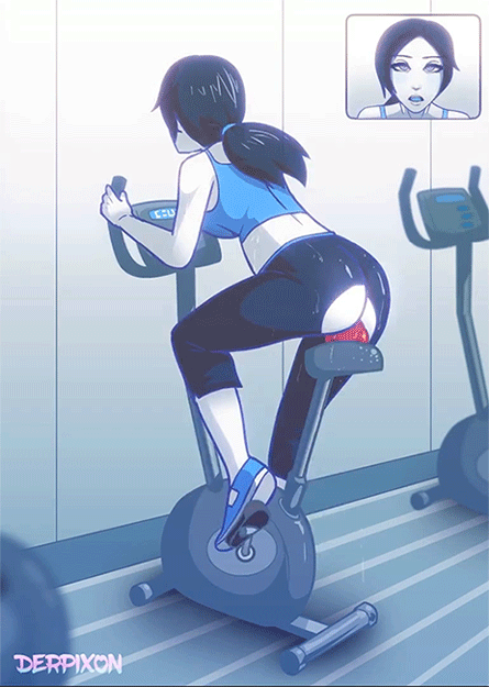 Training and Masturbating (MasturbationHentai Anime GIF)