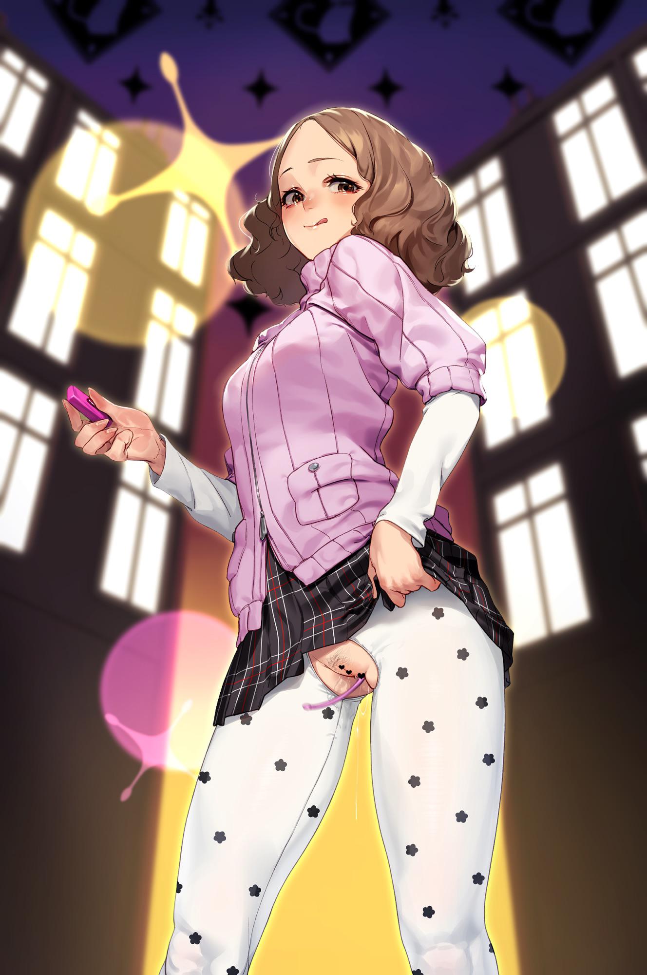 Haru on a mission… (MasturbationHentai Anime GIF)