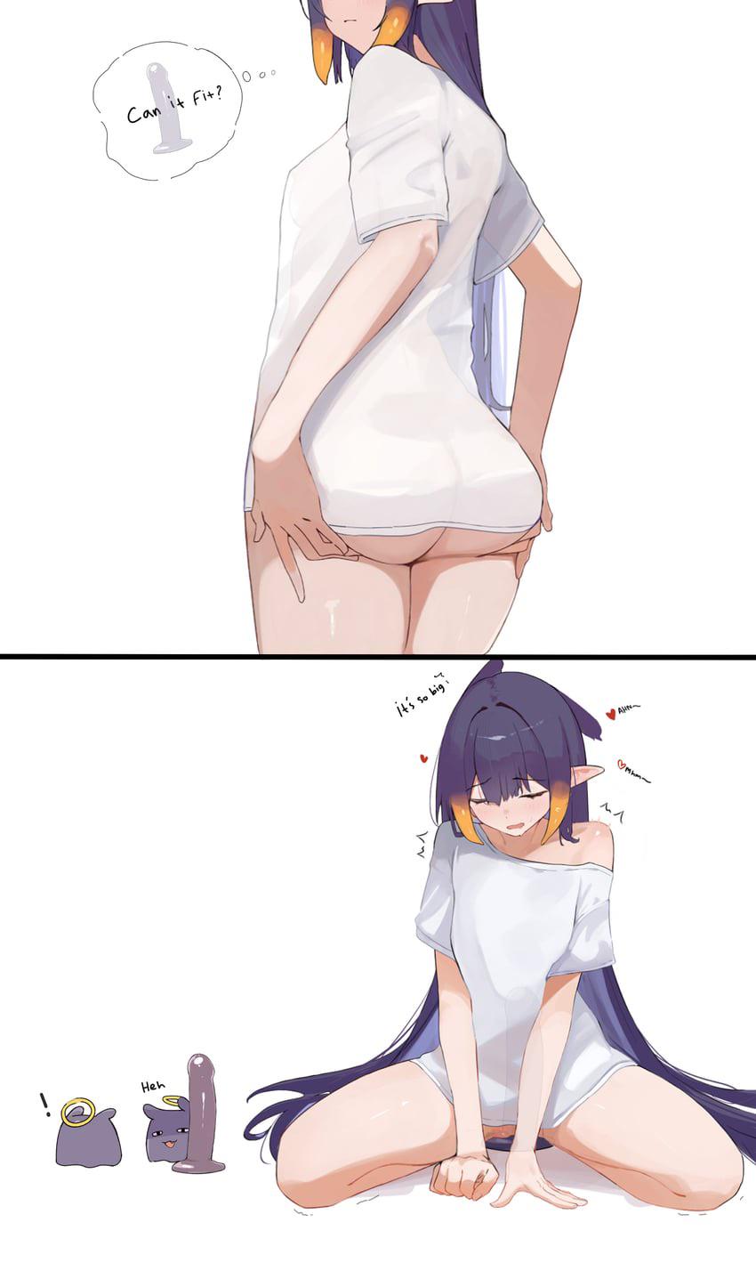Maybe a little too much (MasturbationHentai Anime GIF)