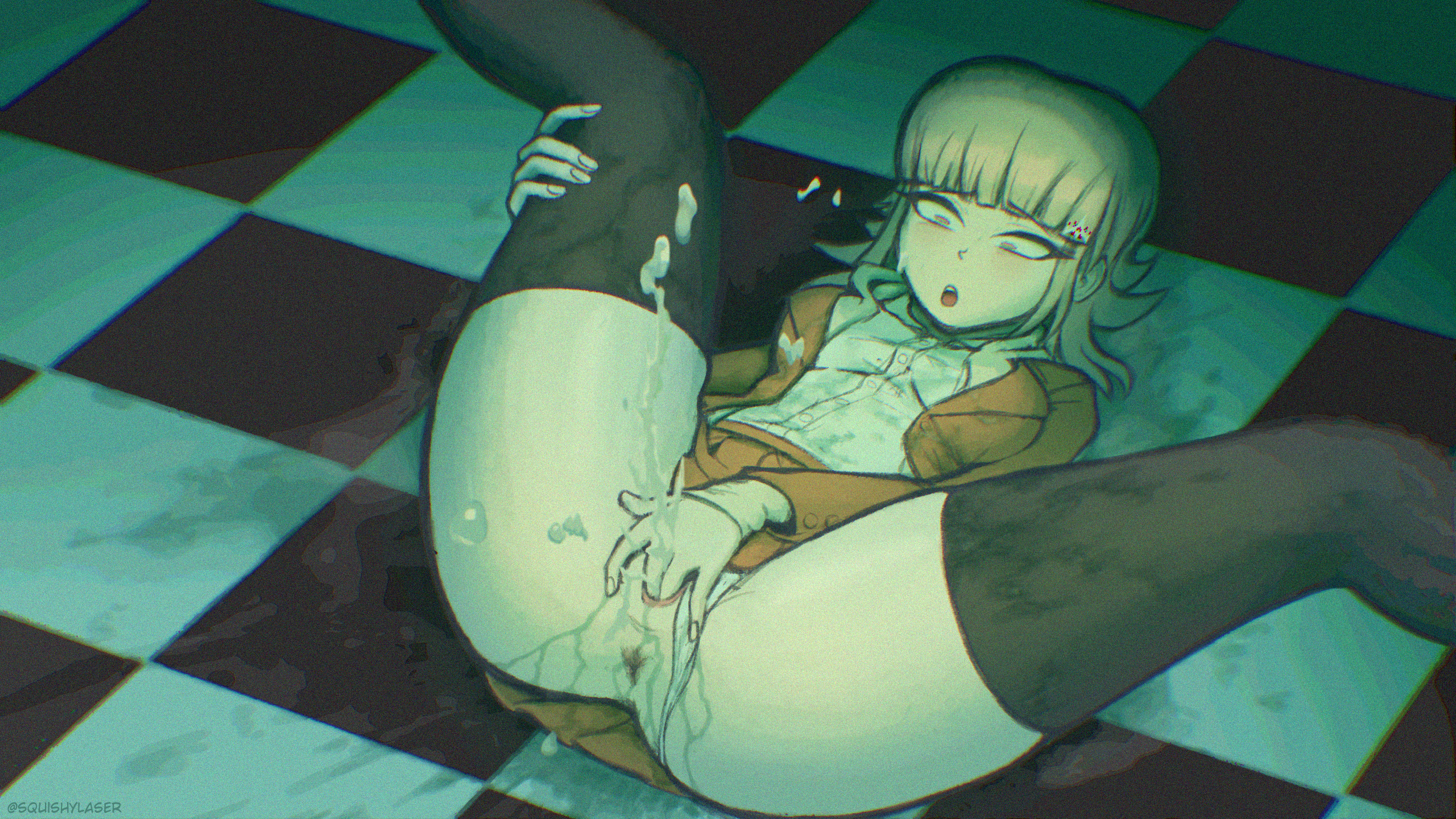 fingering and squirting all over the floor... (squishylaser) - squishylaser