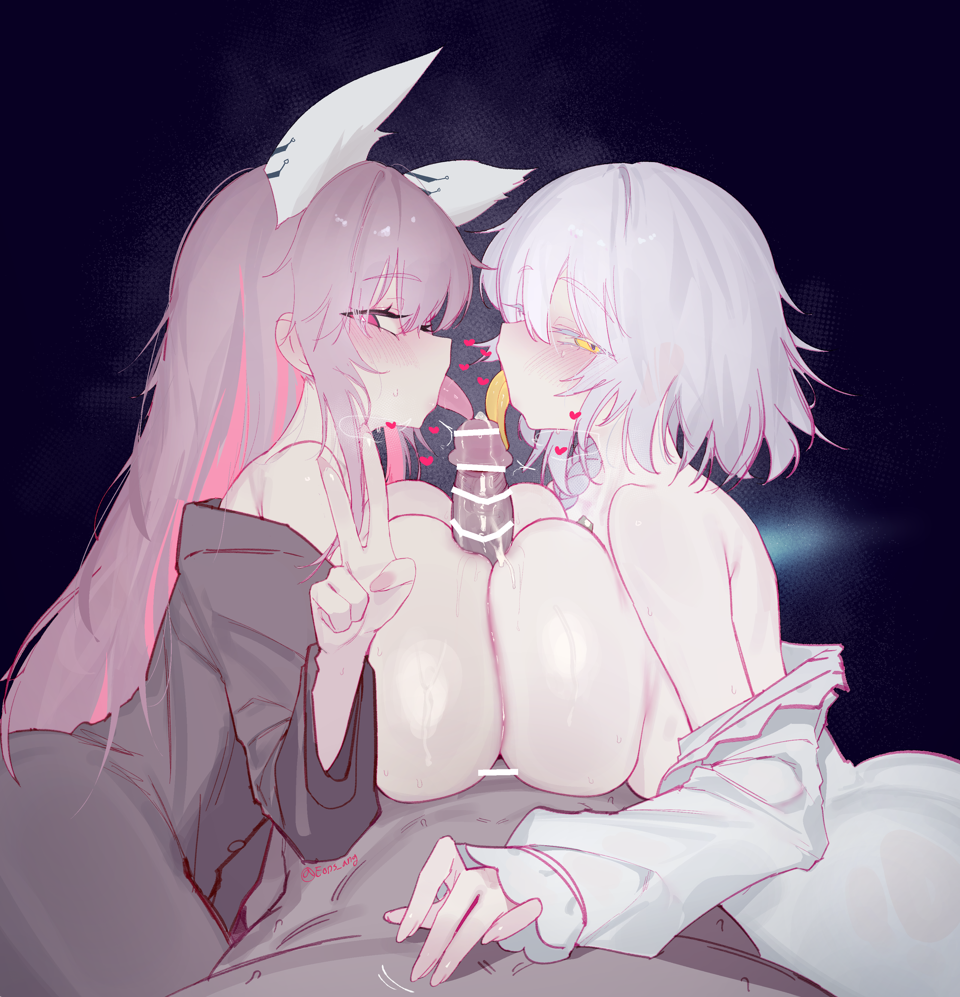 In between a soft and a bouncy place (OralHentai Anime GIF)