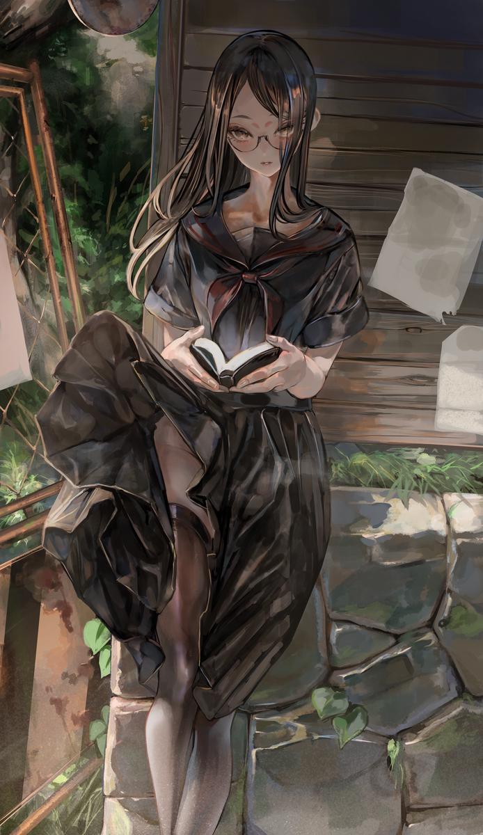 A chance encounter, the sudden gust of wind... (Public Hentai Anime GIF)