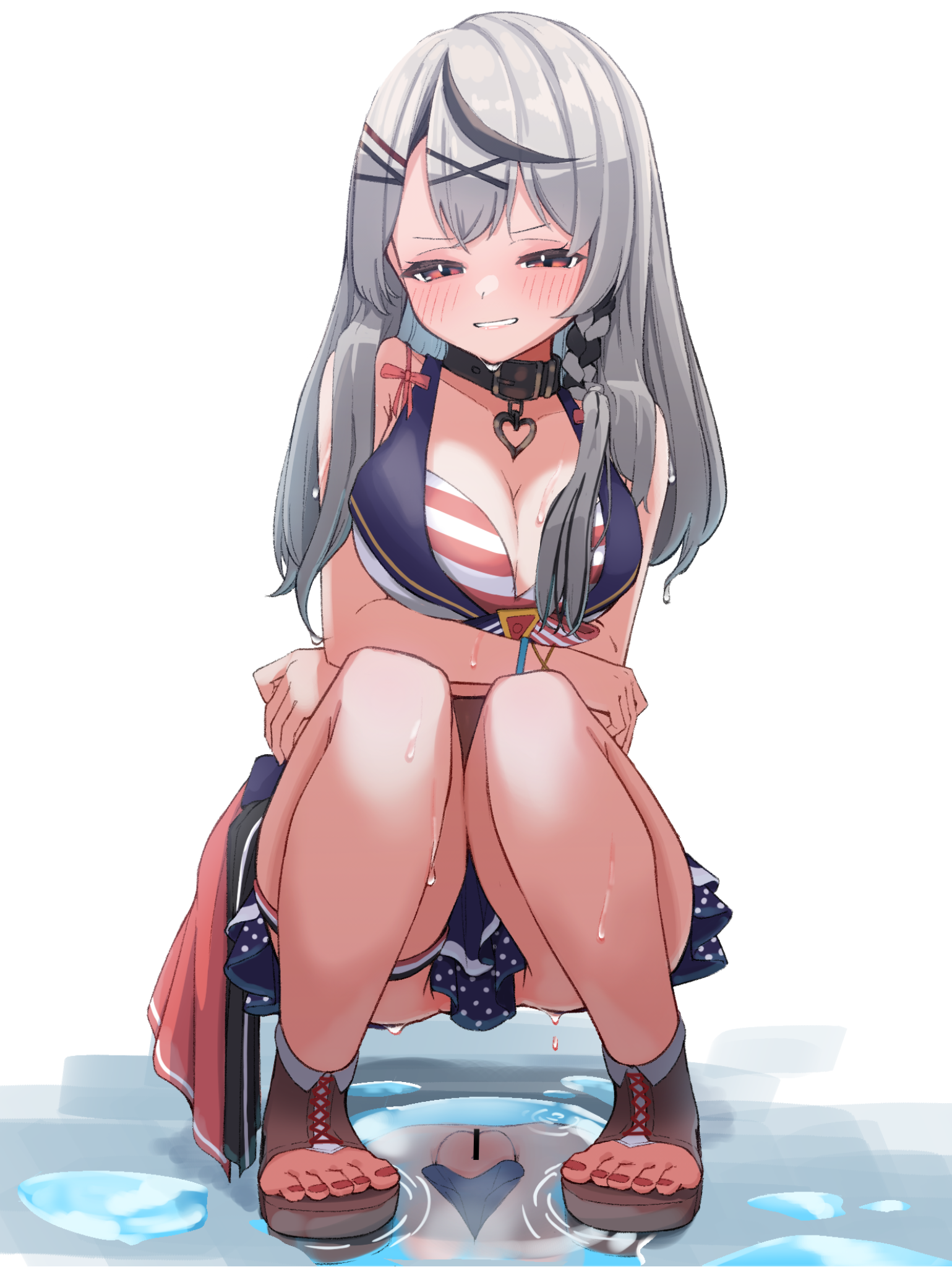 Wanna make some summer memories together? (Public Hentai Anime GIF)