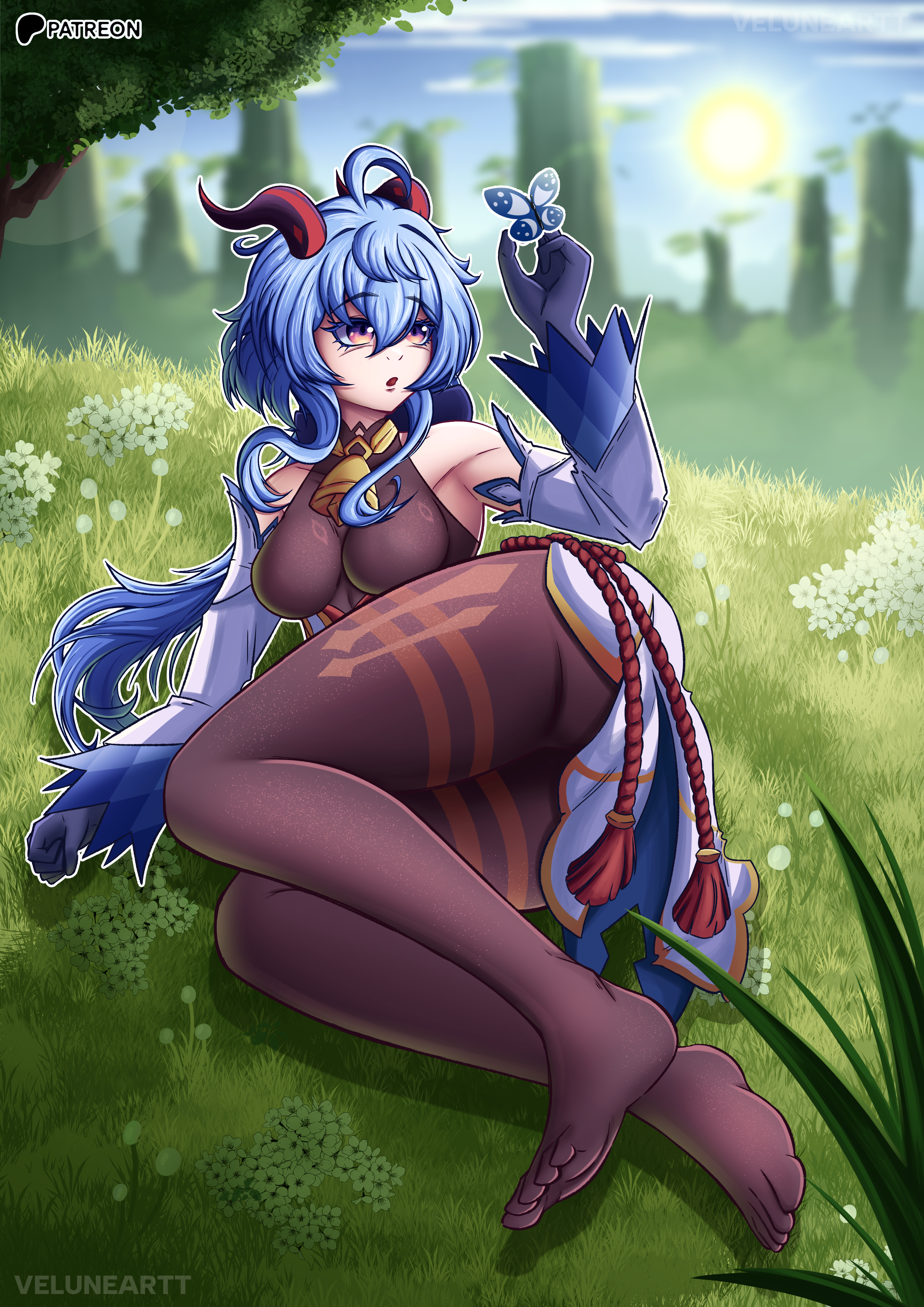 Resting Qilin || Censored (Public Hentai Anime GIF)