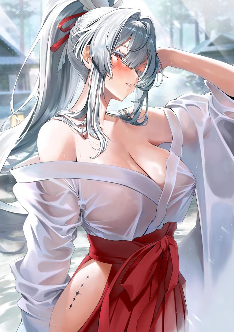 I'm here for any blessings she bestows (Public Hentai Anime GIF)