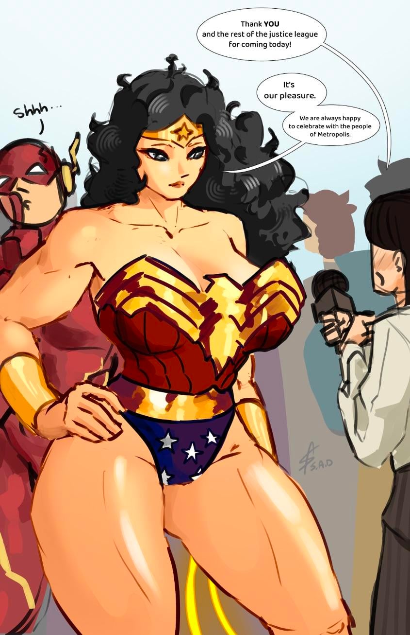 Wonder Woman’s Interview (Public Hentai Anime GIF)