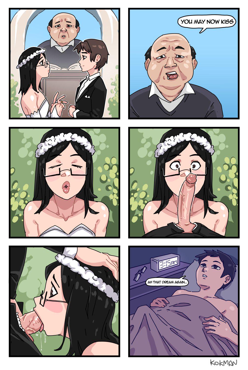 "What a beautiful wedding!/ What a beautiful wedding!”, says a bridesmaid to a waiter / "And yes, but what a shame, what a shame The poor groom's bride is a whore" (nemkok) - nemkok