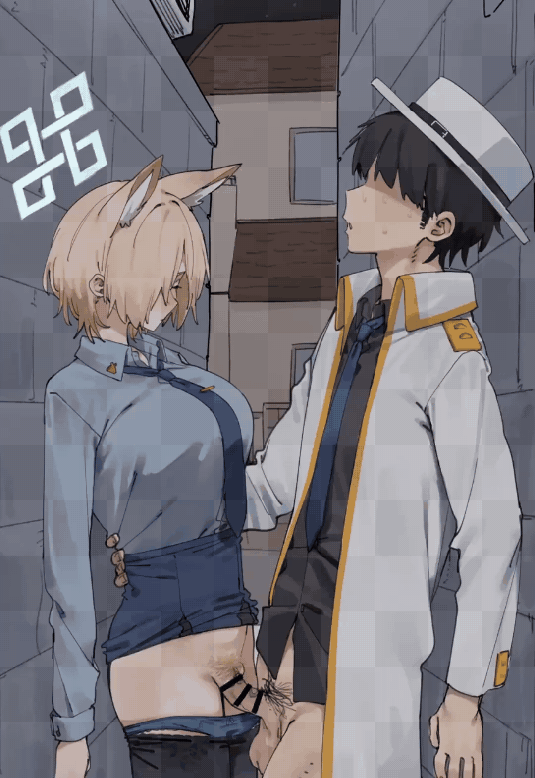 Sex in a alleyway with Kanna [Blue Archive] (Onokiwi) - Blue Archive
