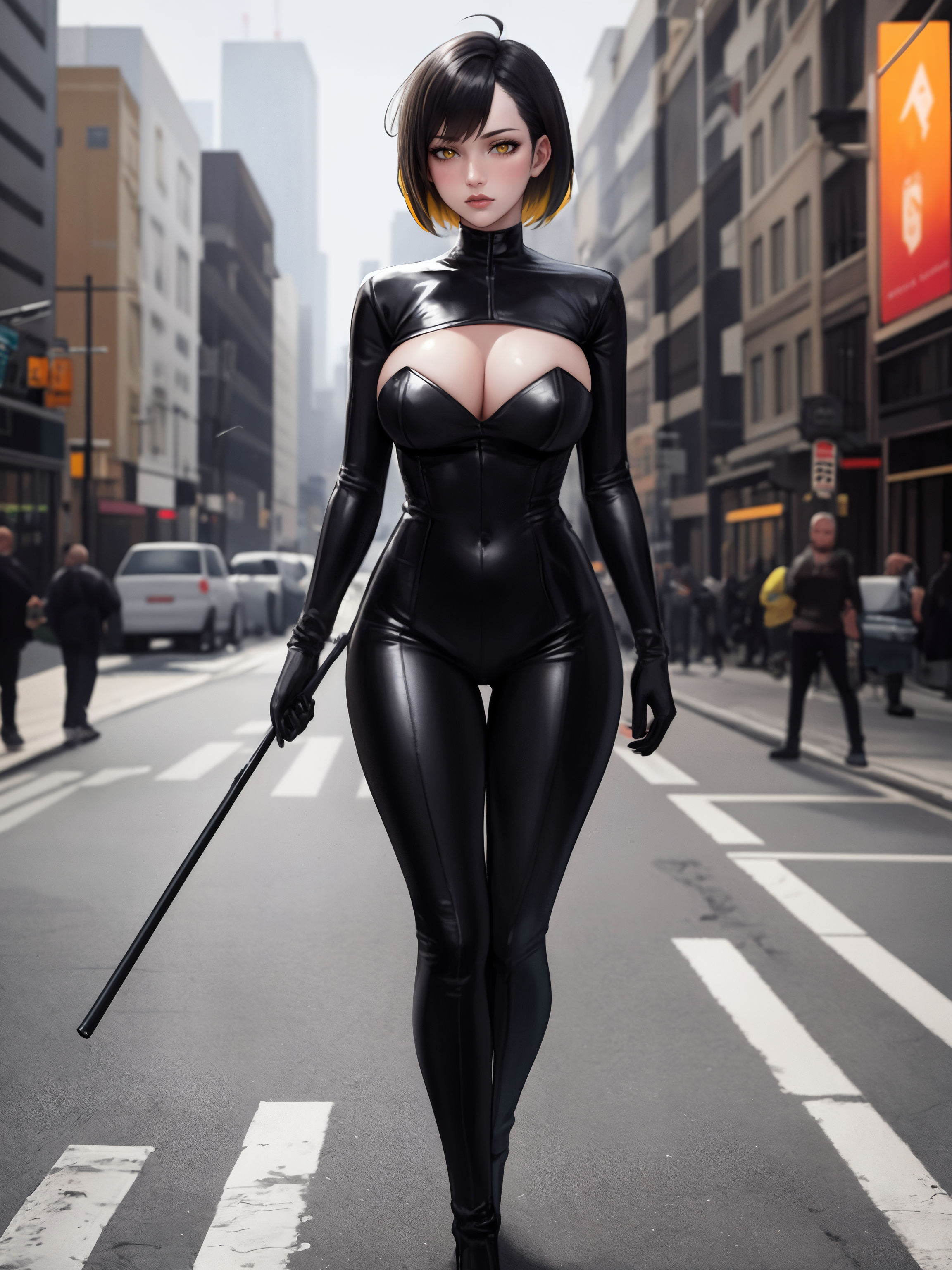 She is coming to whip your ass (animelegs Anime GIF)