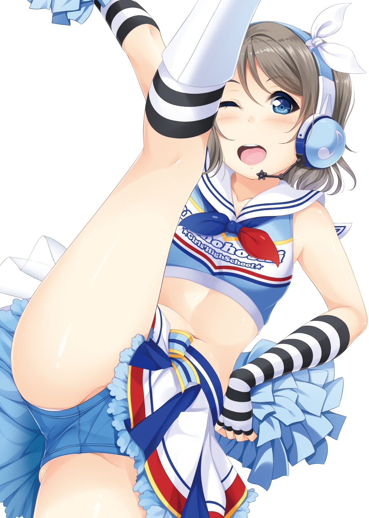 Cheerleader You Leg Lift (by minato) [Love Live] - by minato
