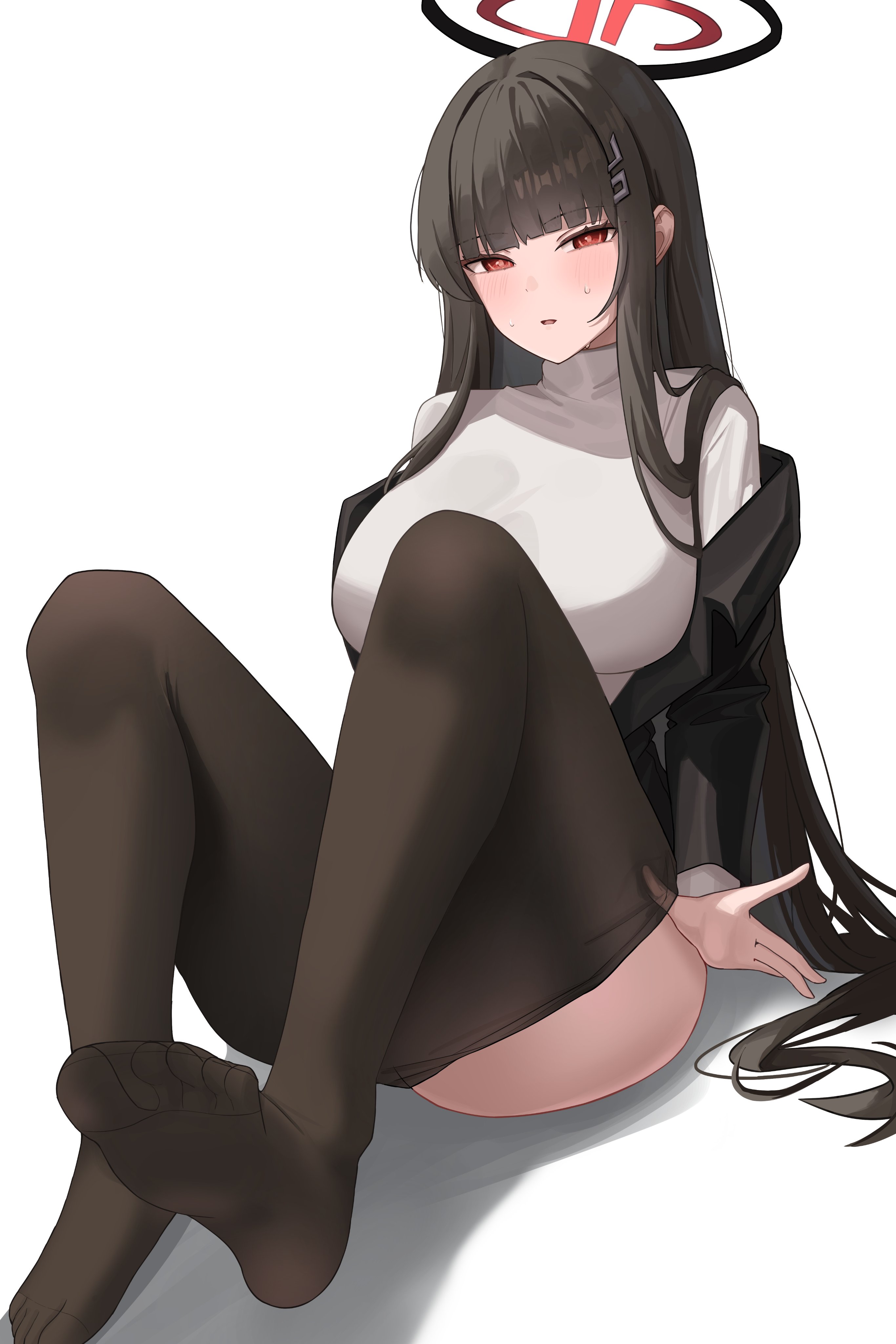 Rio taking off her tights [Blue Archive] - Blue Archive