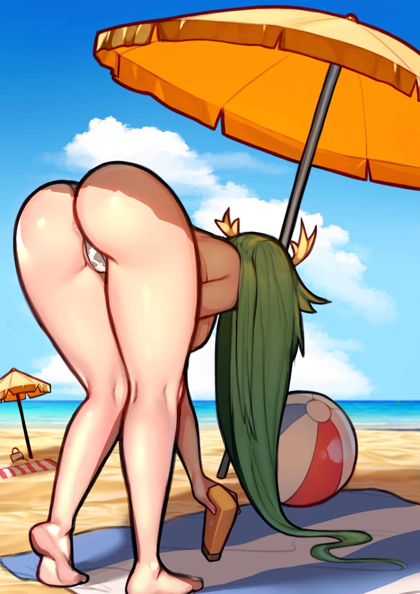 Palutena in a tiny cow bikini that well shows off her long legs, thick thighs and big booty (mariezone) - mariezone