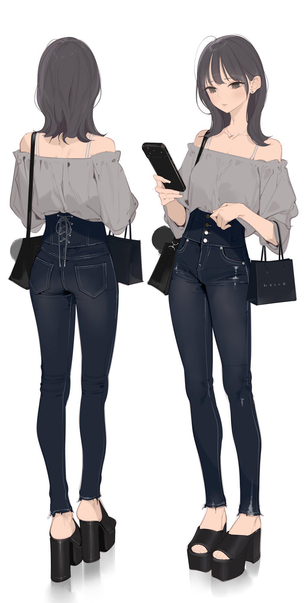 Tight High Waist Jeans [Artist's Original] - Artist's Original