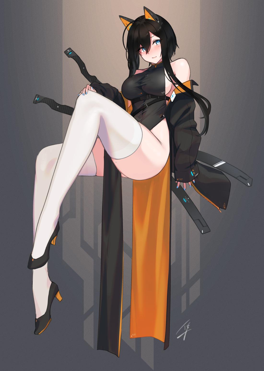 Leggy Futuristic Warrior Catgirl (Hayabusa) [Original] - Hayabusa