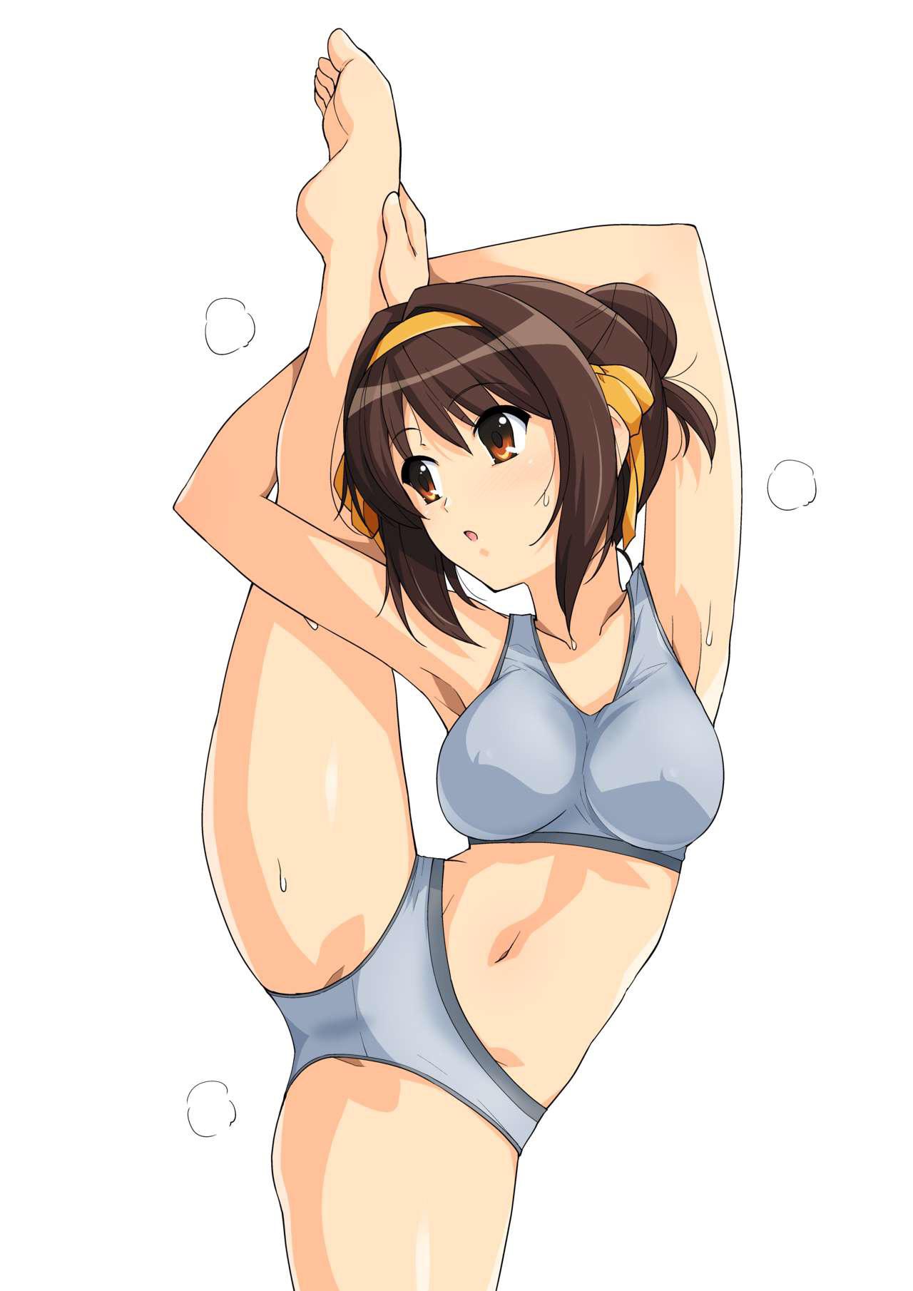 Always be sure to stretch before you start the day [Haruhi Suzumiya] - Haruhi Suzumiya