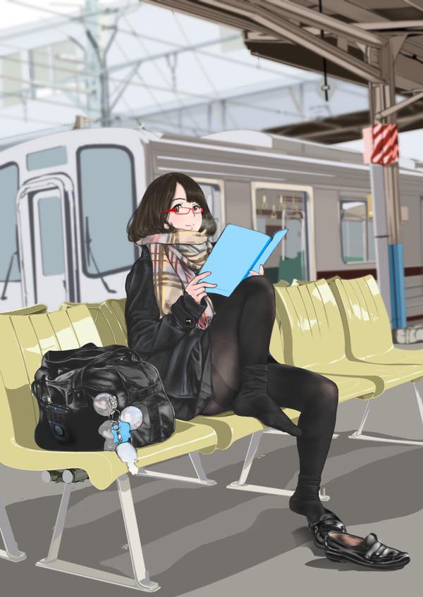 Jk cutie taking off her shoes [Ikuokun] - Ikuokun