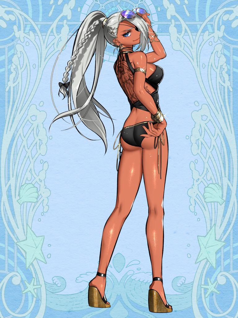 Tanned & Tattooed Bikini Beauty with some nice Long Legs [Dairoku Ryouhei] - Dairoku Ryouhei