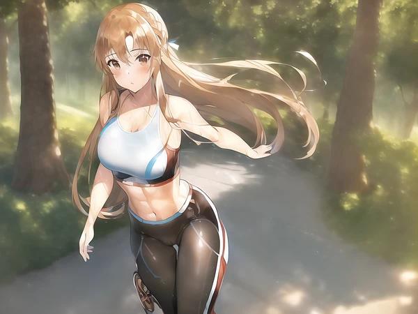 Asuna who and in sportswear [ Sword Art online ] -  Sword Art online 