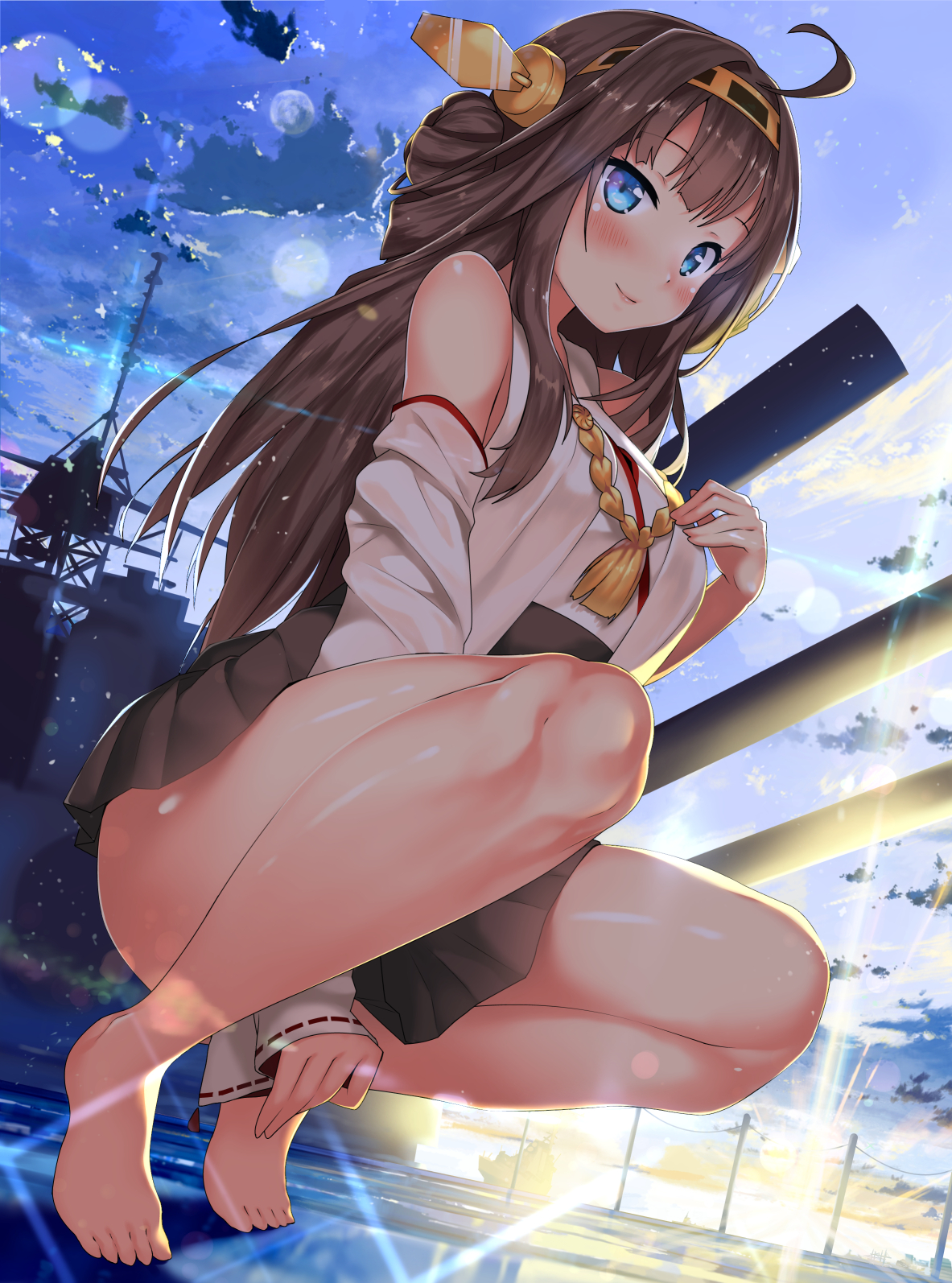 A beautiful sight to start a beautiful day [Kancolle] (x-post /r/OneTrueKongou) - Kancolle