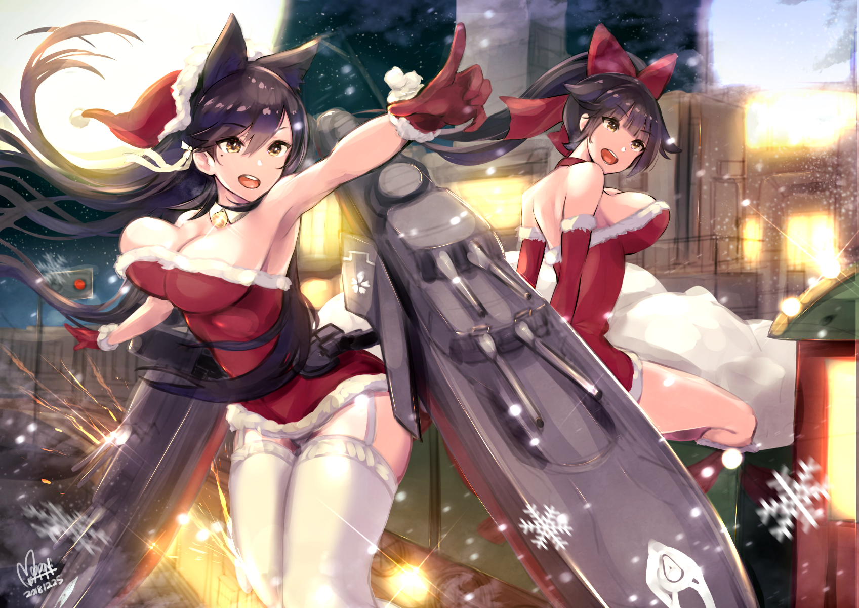 Merry Christmas from Atago and Takao [Azur Lane] - Azur Lane