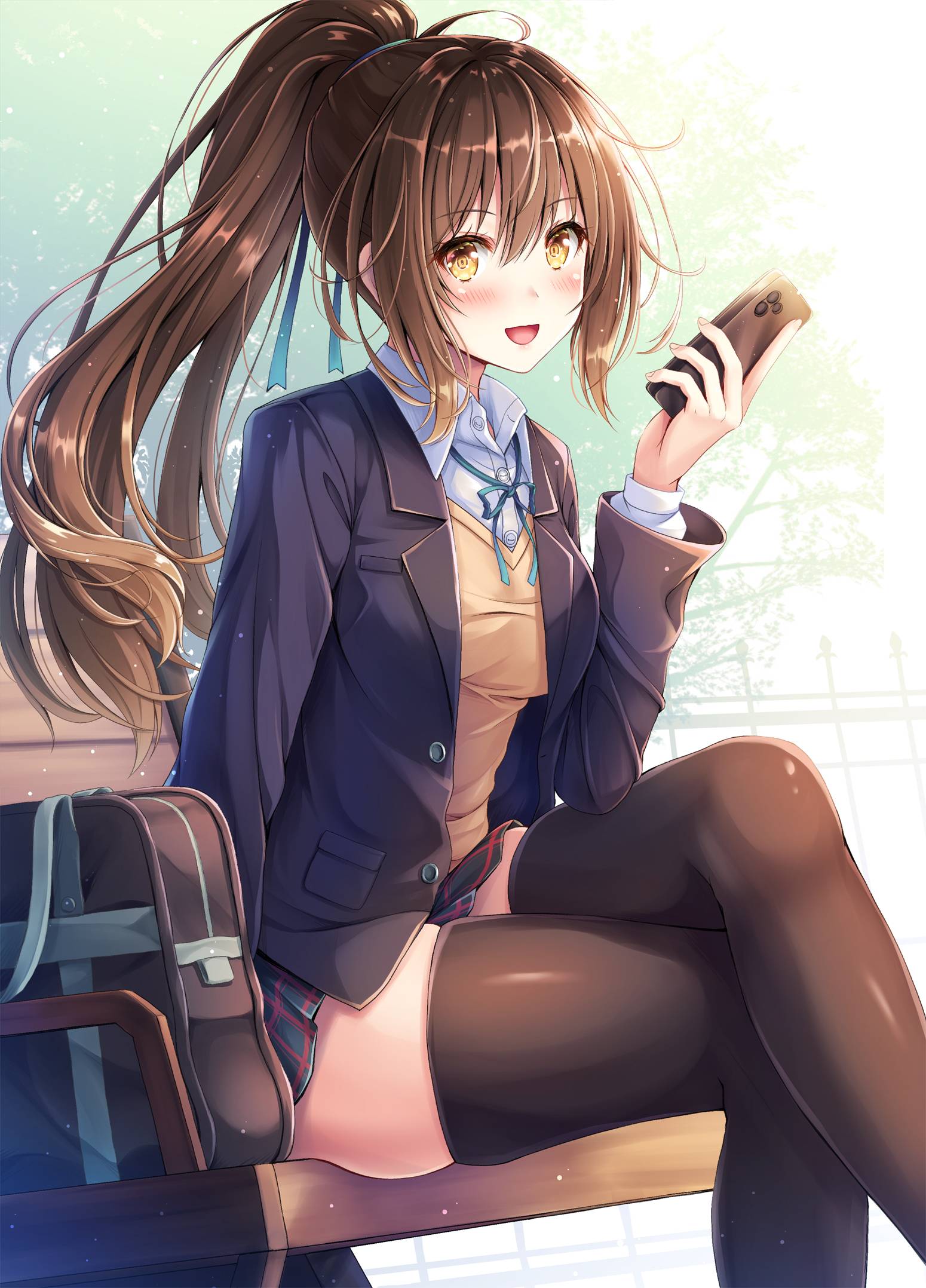 Sitting on a Bench [Original] - Original