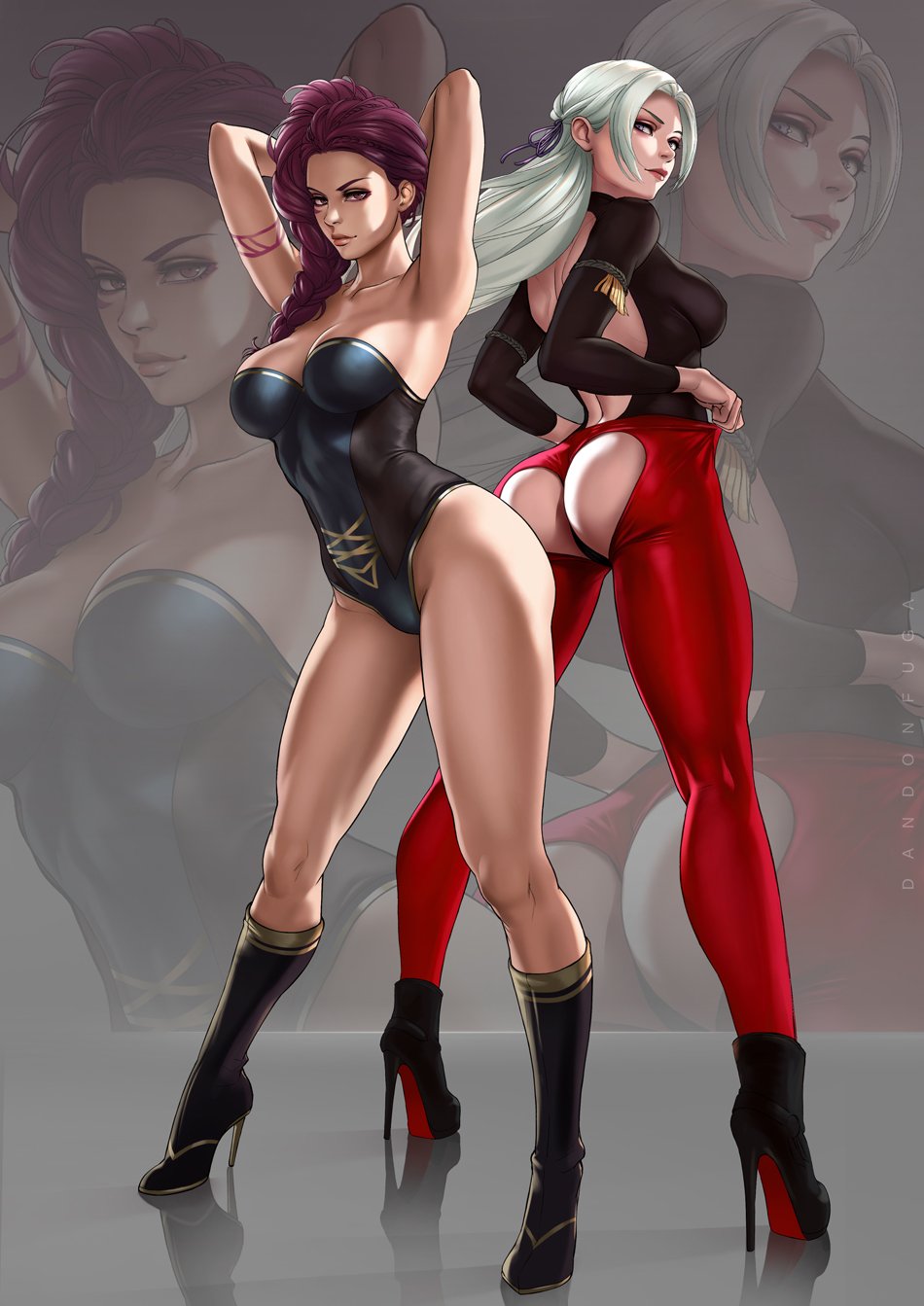 Left or Right? (by dandonfuga) [Petra & Edelgard from FE Three Houses] - by dandonfuga