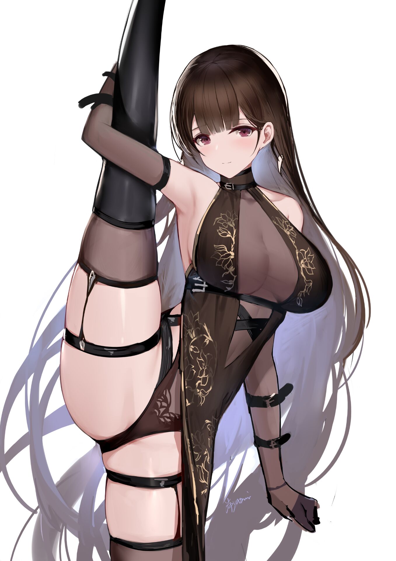 Vertical split in Chinese dress (An Yasuri) [Original] - An Yasuri