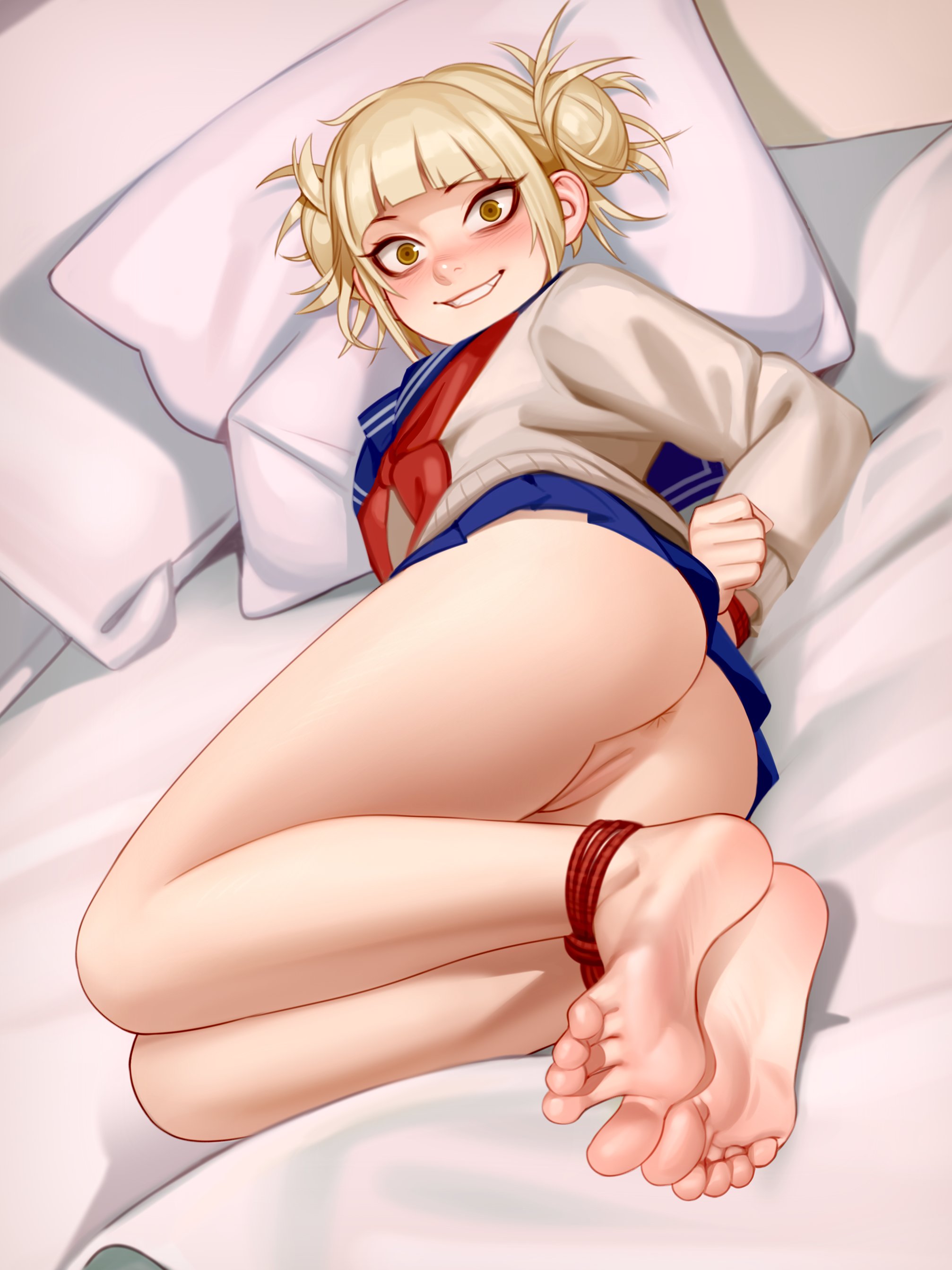 Toga tied up and ready (animelegs Anime GIF)