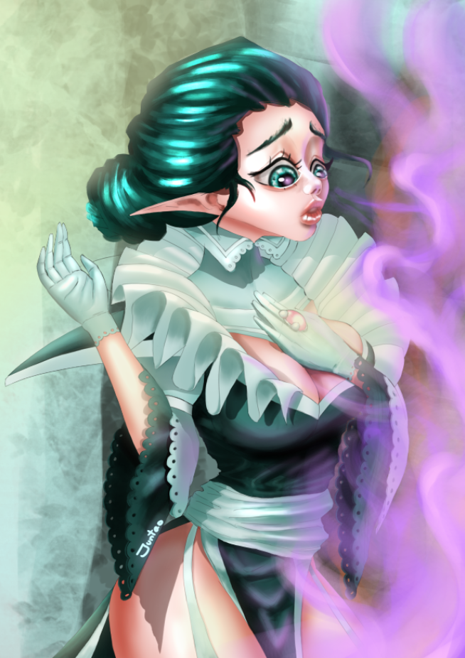 Surprised Shaldrisette (OC) (crosspost from r/ElvenGirls) [Original] - OC