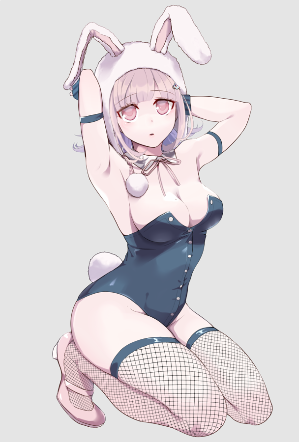 Nanami's lonely legs in sexy fishnets [Danganronpa] - Danganronpa